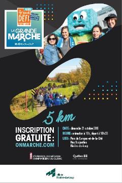Rivière-du-Loup fait partie du mouvement La Grande marche encouragée par Le Grand défi Pierre Lavoie