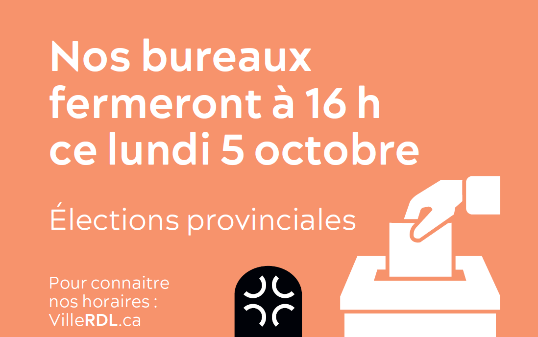 Fermeture des bureaux et de la bibliothèque à 16&nbsp;h le lundi 5&nbsp;octobre