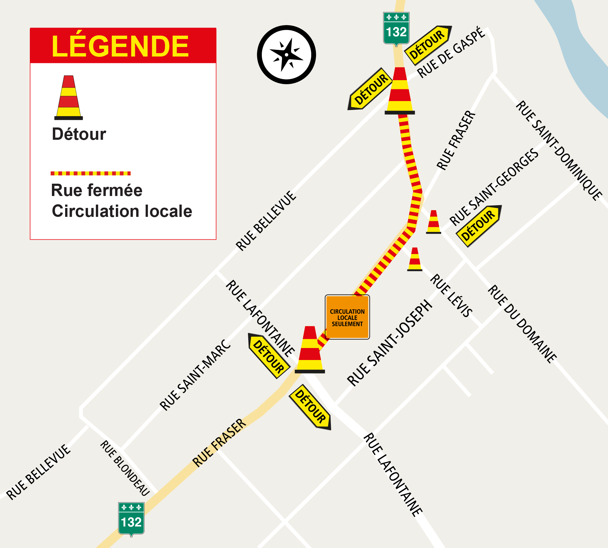 Entrave de la rue Fraser ces 12 et 13 juillet