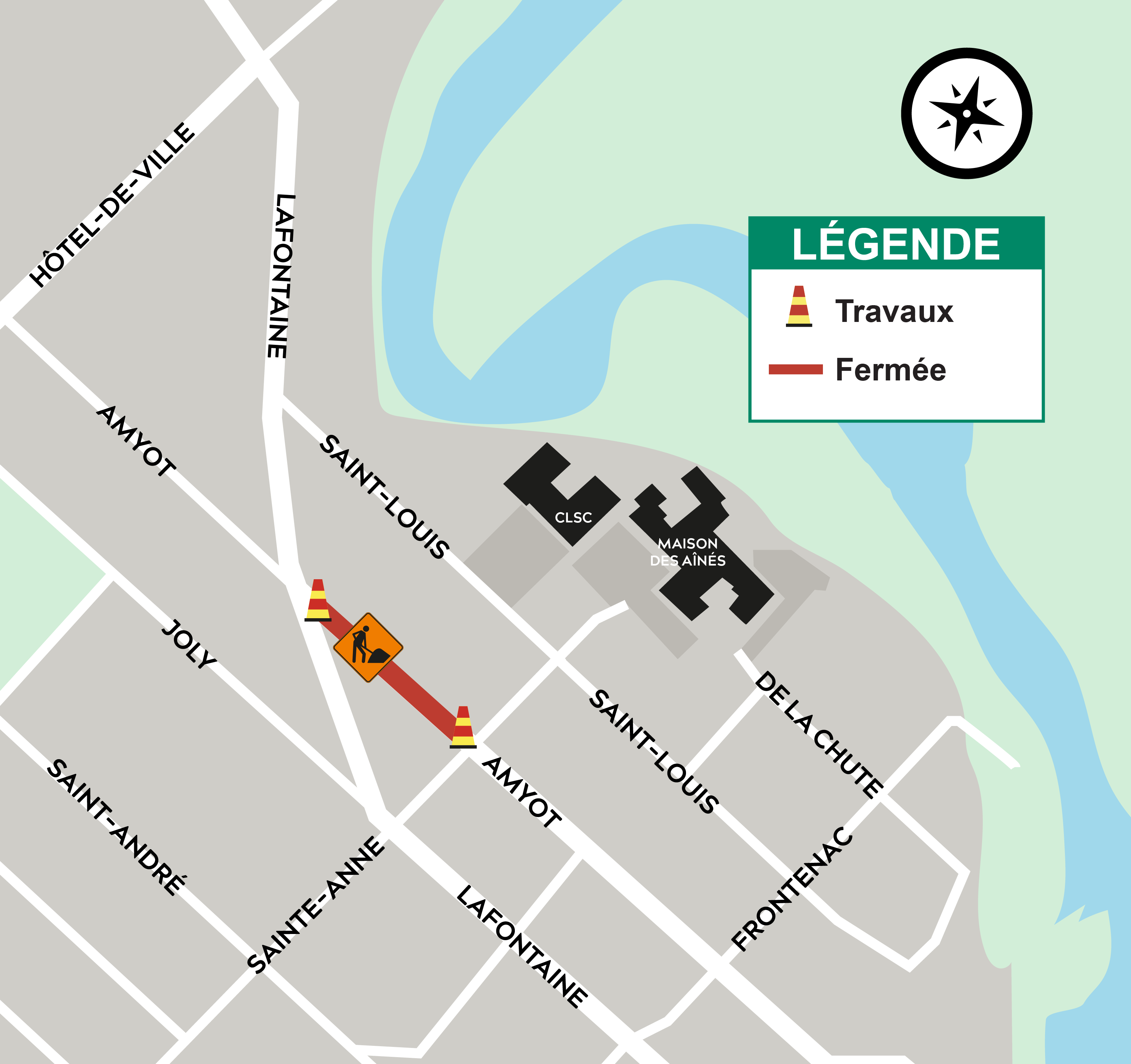 Entrave de la rue Amyot le 17 décembre