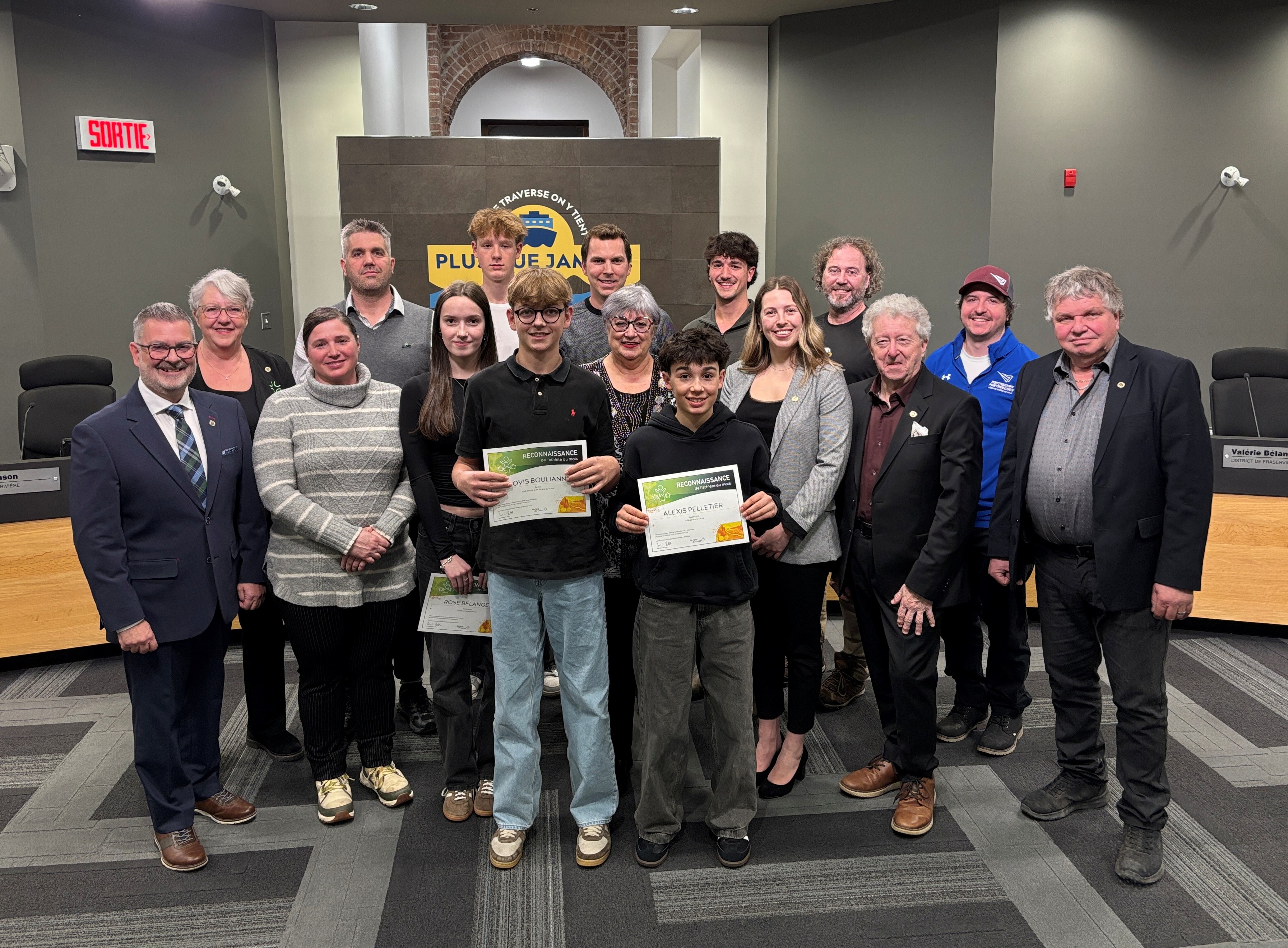 La Ville de Rivière-du-Loup reconnait les athlètes des mois de septembre à janvier